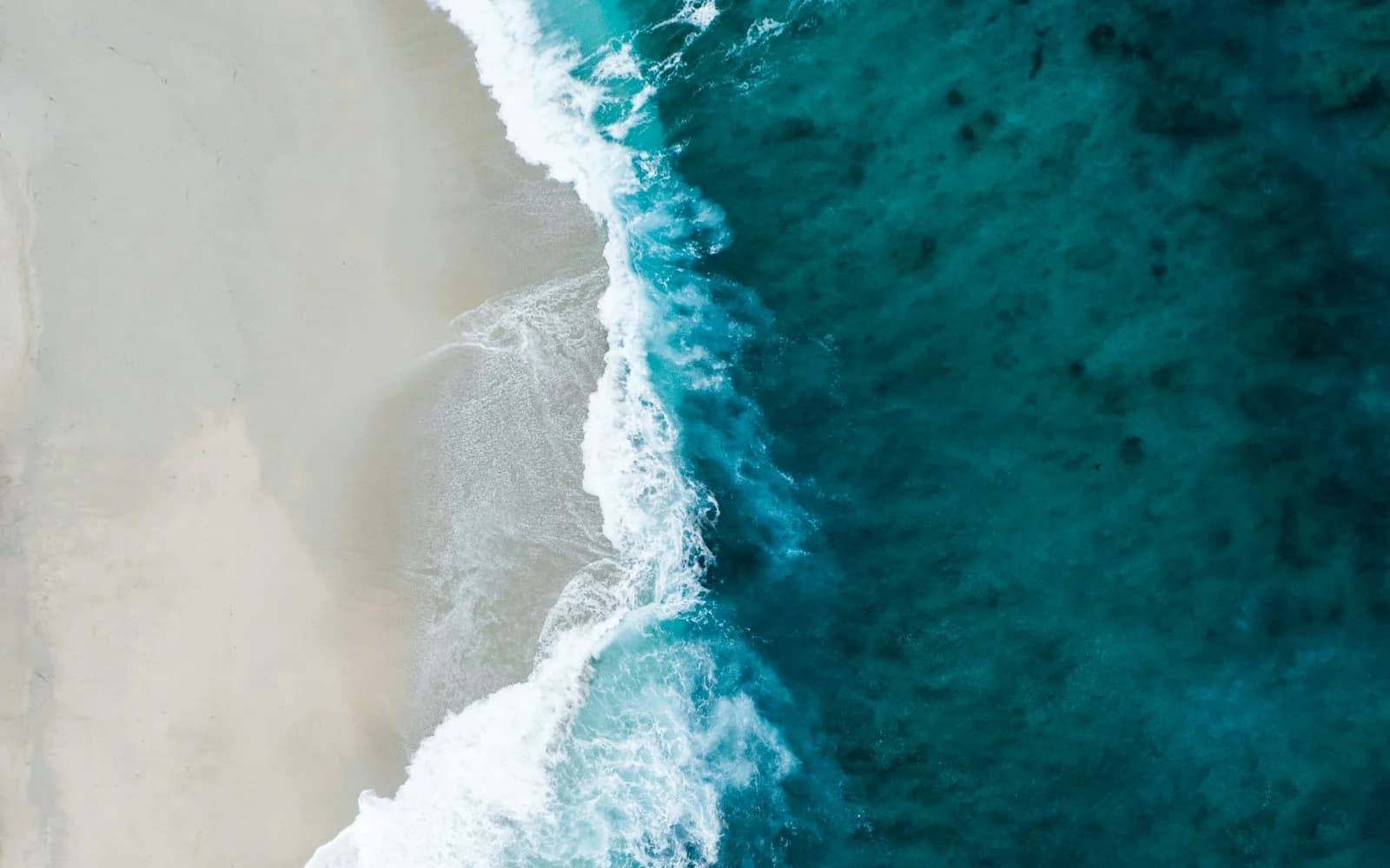 Turquoise water from above